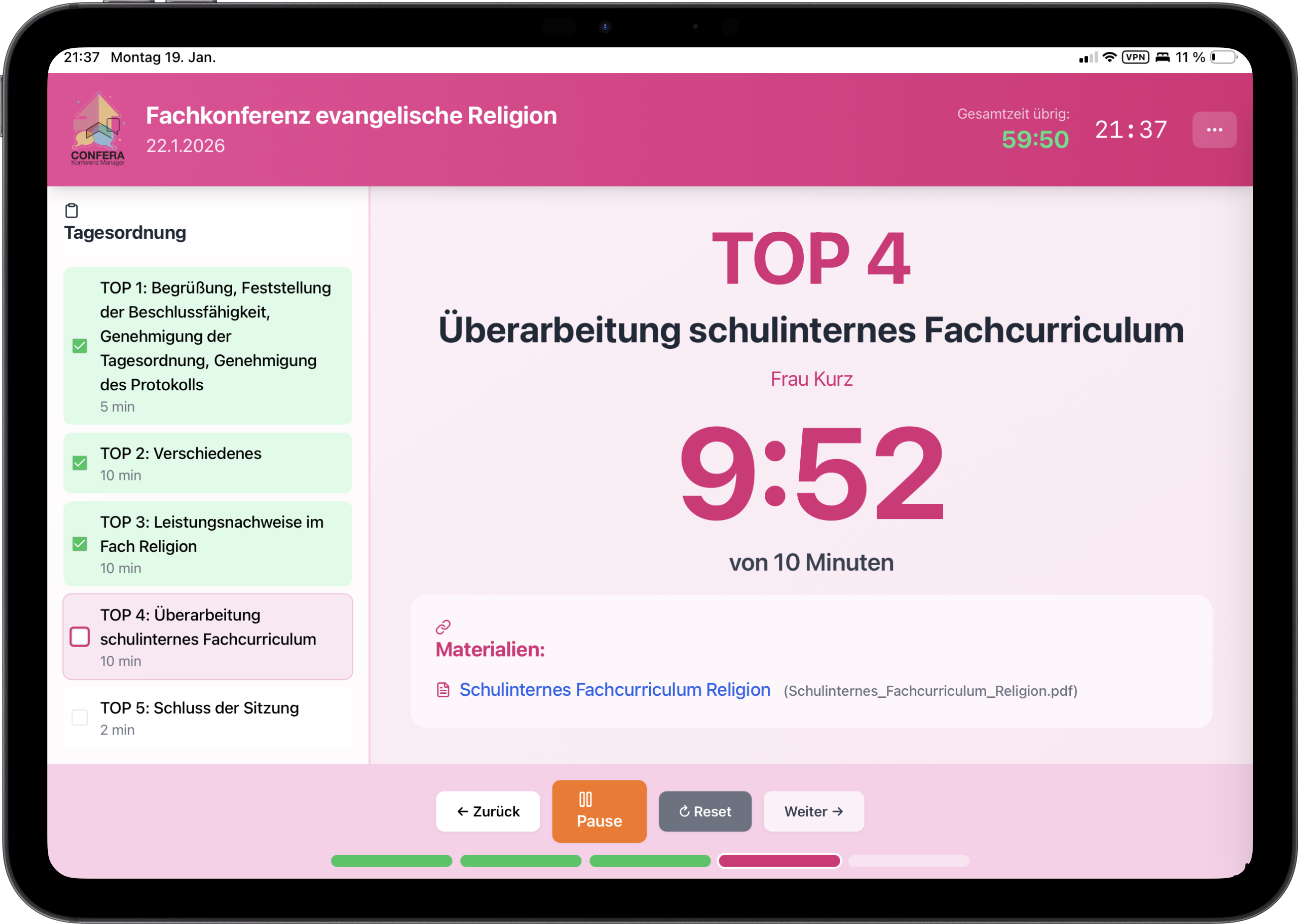 Anhänge direkt in der App