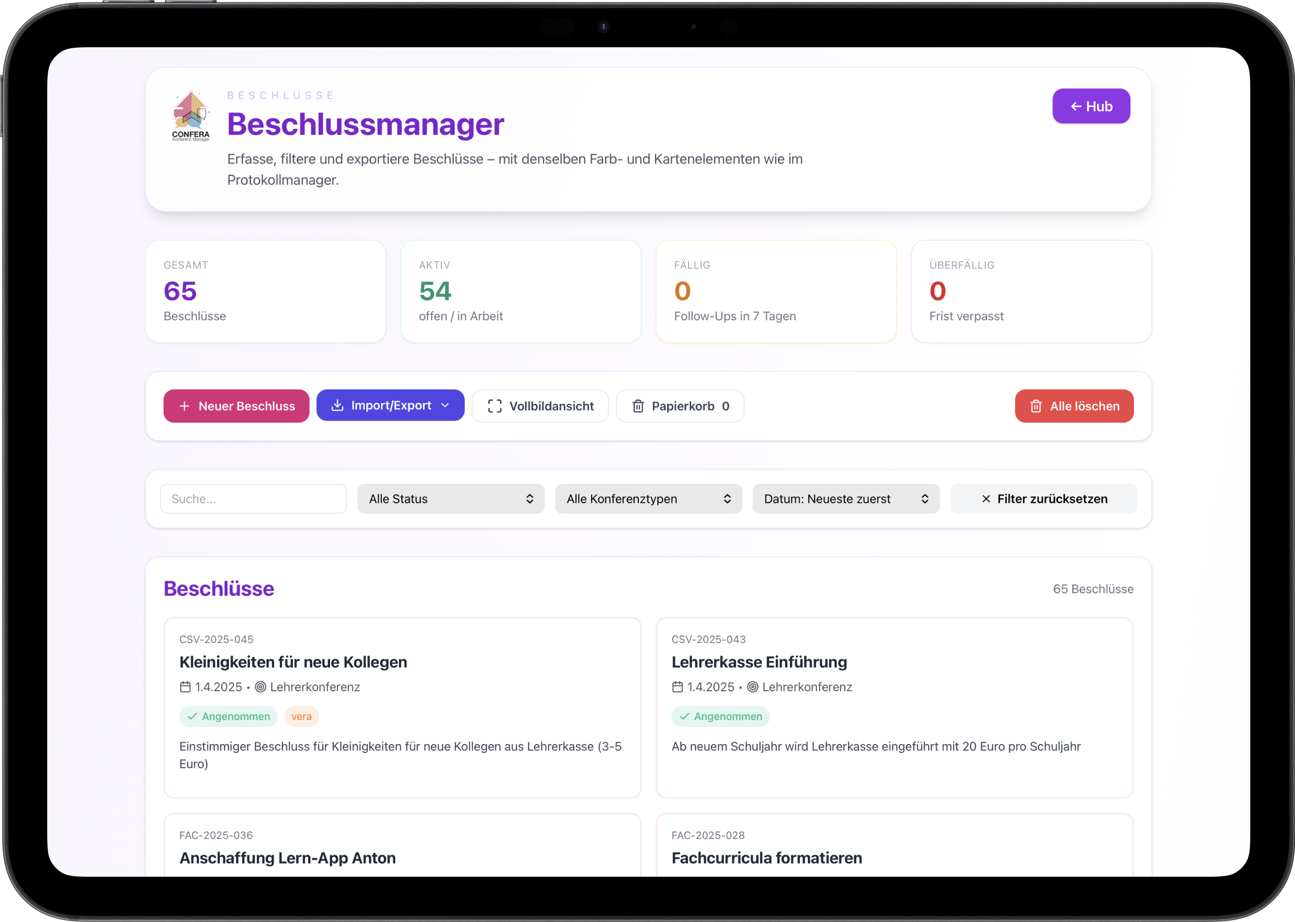 Beschlussmanager